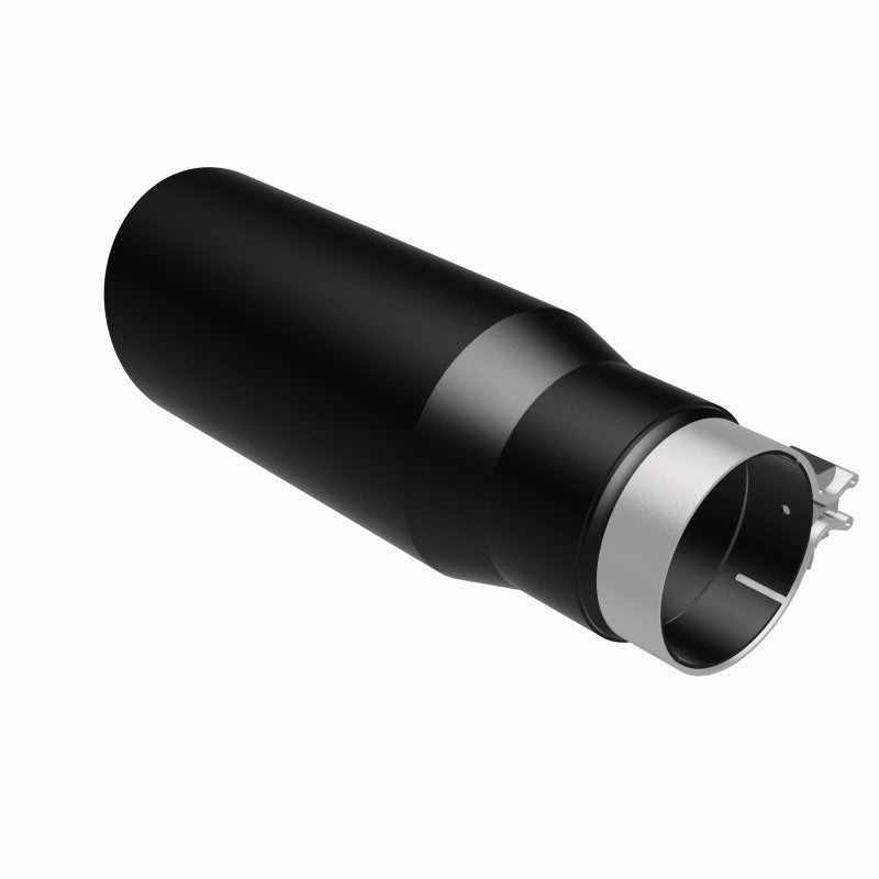 MagnaFlow Tip Stainless Black Coated Single Wall Round Single Outlet 5in Dia 3.5in Inlet 14.5in L - Burkken Auto Parts