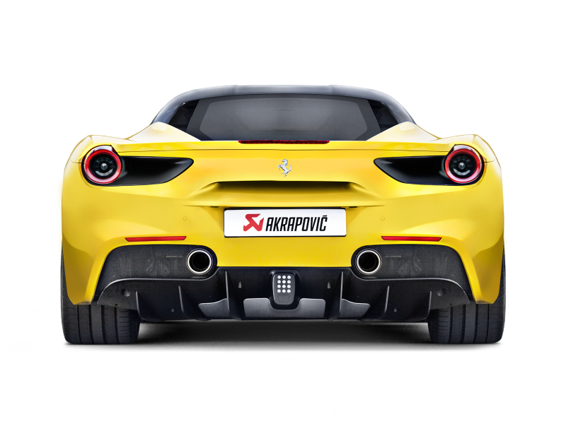 Akrapovic 16-17 Ferrari 488 GTB/488 Spyder Slip-On Line (Titanium) w/ Carbon Tips - Burkken Auto Parts