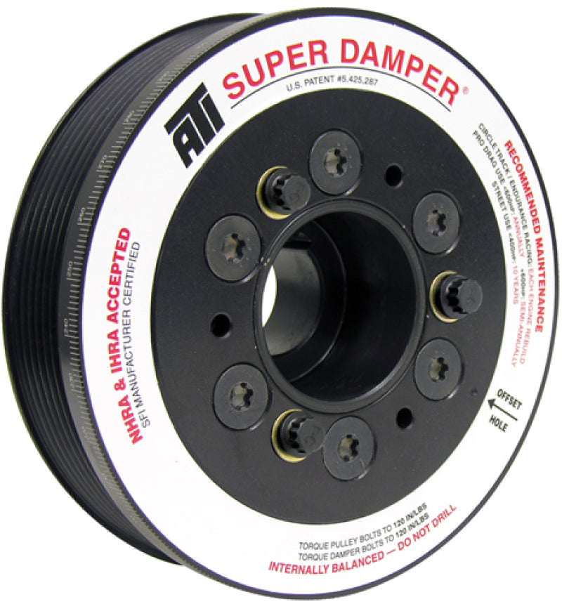 ATI Damper - 5.67in - Alum - 6 Grv - Mitsubishi Evo 10 - 3 Percent UD - 08+ - 1Pc - Burkken Auto Parts