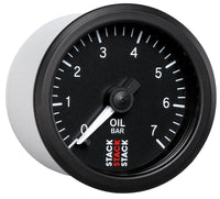 Autometer Stack 52mm 0-7 Bar M10 Male Pro Stepper Motor Oil Pressure Gauge - Black - Burkken Auto Parts