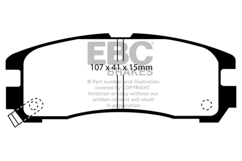 EBC 95-99 Chrysler Sebring Coupe 2.0 Greenstuff Rear Brake Pads - Burkken Auto Parts