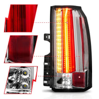 ANZO 2015-2017 GMC Yukon/Yukon XL LED Taillights Chrome - Burkken Auto Parts