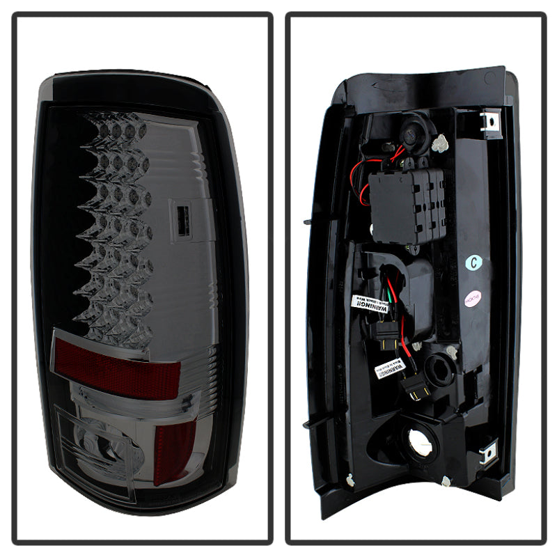 Spyder Chevy Silverado 1500 03-06 (Does Not Fit Stepside)LED Tail Lights Smke ALT-YD-CS03-LED-SM - Burkken Auto Parts