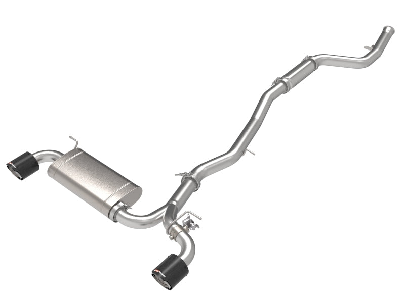 aFe POWER Takeda 2021 Toyota Supra 2.0L (t) 2.5in-3in 304 SS CB Exhaust w/ Carbon Tips - Burkken Auto Parts