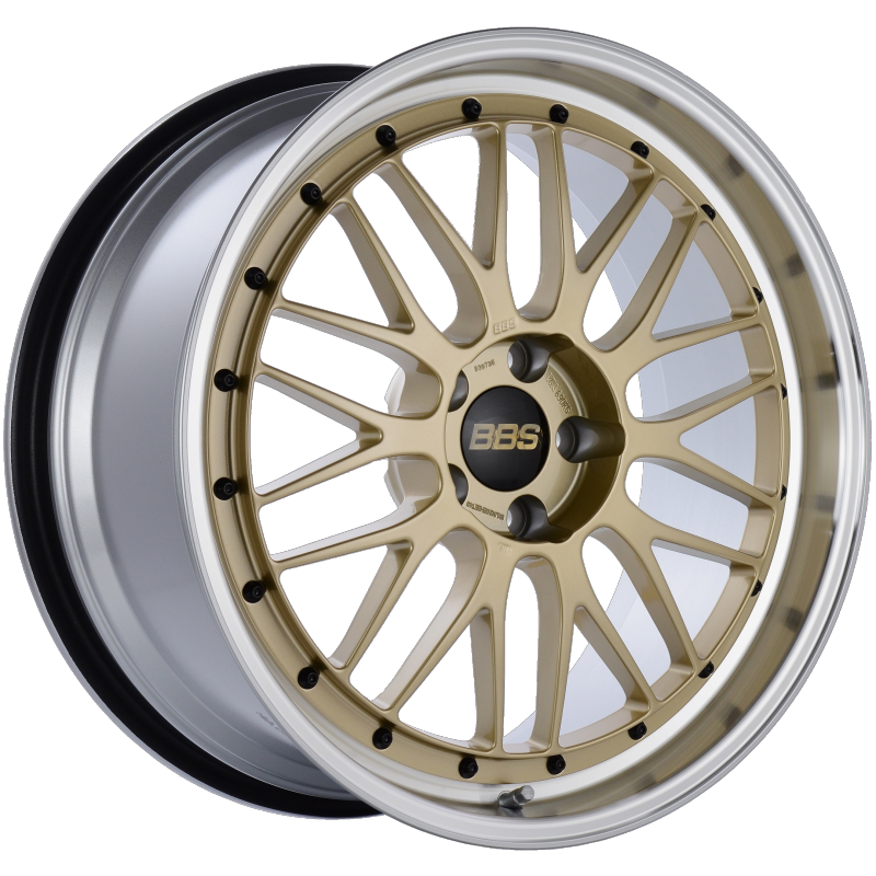 BBS LM 20x9.5 5x114.3 ET40 CB66 Gold Center Diamond Cut Lip Wheel - Burkken Auto Parts