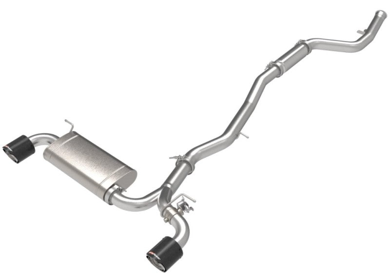 aFe POWER Takeda 2021 Toyota Supra 2.0L (t) 2.5in-3in 304 SS CB Exhaust w/ Carbon Tips - Burkken Auto Parts