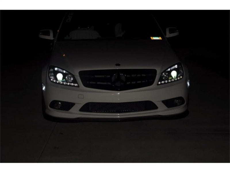 Spyder Mercedes Benz C-Class 08-11 Projector Headlights Halogen - DRL Blk PRO-YD-MBW20408-DRL-BK - Burkken Auto Parts