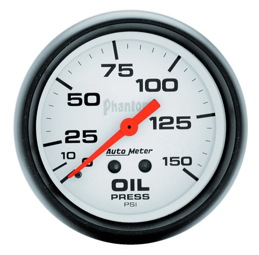 Autometer Phantom 66.7mm 0-150 PSI Mechanical Oil Pressure Gauge - Burkken Auto Parts