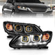 ANZO 2013-2015 Honda Accord Projector Headlights w/ U-Bar Black - Burkken Auto Parts