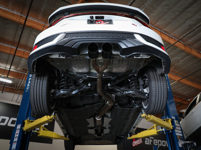 aFe Takeda 2.5in 304SS Cat-Back Exhaust System 17-20 Honda Civic SI Coupe L4-1.5L (t) - Black Tip - Burkken Auto Parts