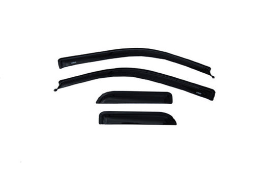 AVS 04-14 Ford F-150 Supercab Ventvisor Outside Mount Window Deflectors 4pc - Smoke - Burkken Auto Parts