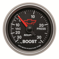 Autometer Sport-Comp II GM 52mm 30 PSI Mechanical Boost Vacumm Gauge - Burkken Auto Parts
