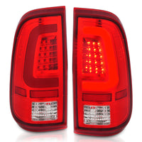 ANZO 2008-2016 Ford F-250 LED Taillights Chrome Housing Red/Clear Lens (Pair) - Burkken Auto Parts