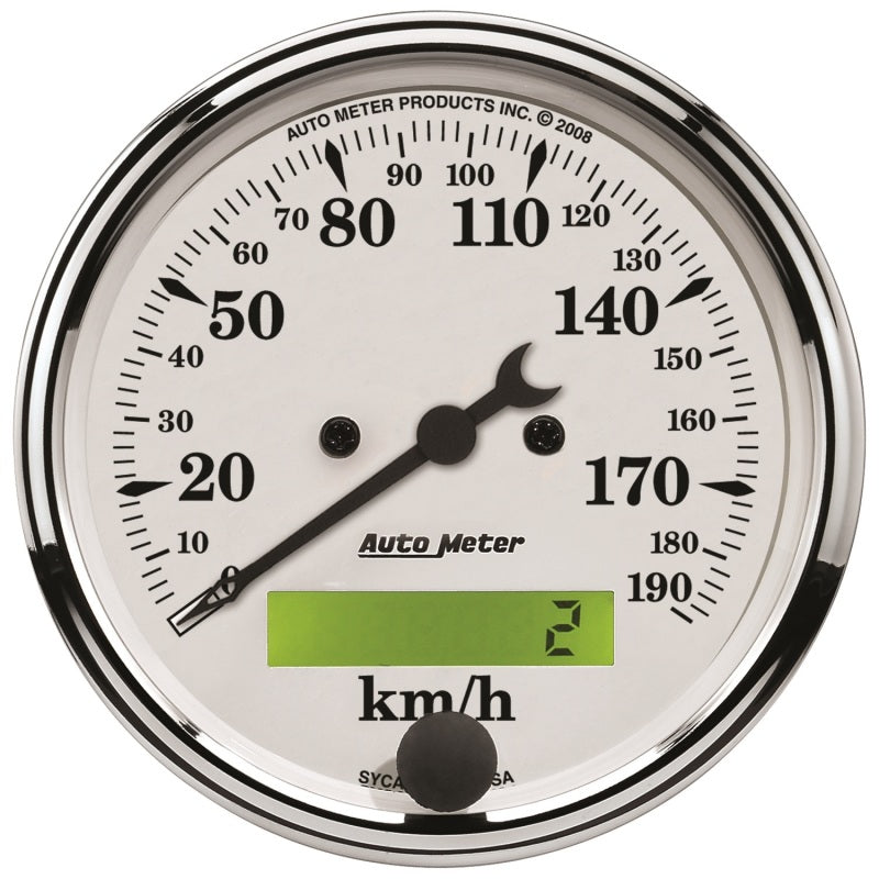 Autometer 3 1/8in 0-190km/h Old Tyme Elec. Programmable Speedometer - Burkken Auto Parts