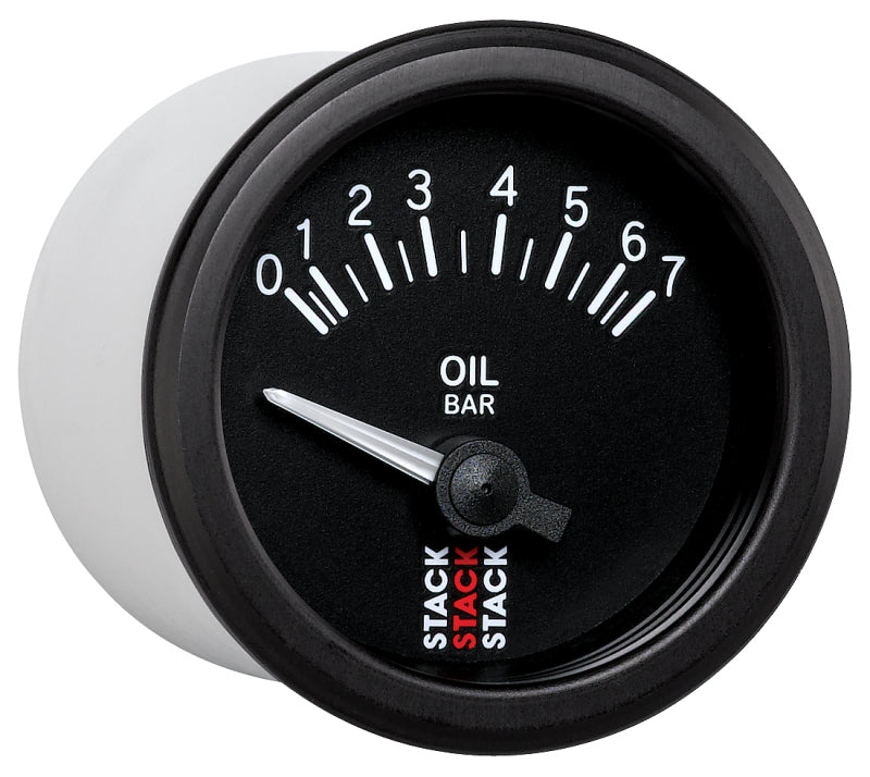 Autometer Stack 52mm 0-7 Bar M10 (M) Electric Oil Pressure Gauge - Black - Burkken Auto Parts