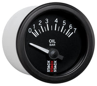 Autometer Stack 52mm 0-7 Bar M10 (M) Electric Oil Pressure Gauge - Black - Burkken Auto Parts