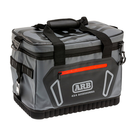 ARB Cooler Bag Charcoal w/ Red Highlights 15in L x 11in W x 9in H Holds 22 Cans - Burkken Auto Parts