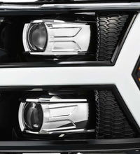 AlphaRex 07-13 Chevy 1500HD PRO-Series Proj Headlight Plank Style Gloss Blk w/Activ Light/Seq Signal - Burkken Auto Parts