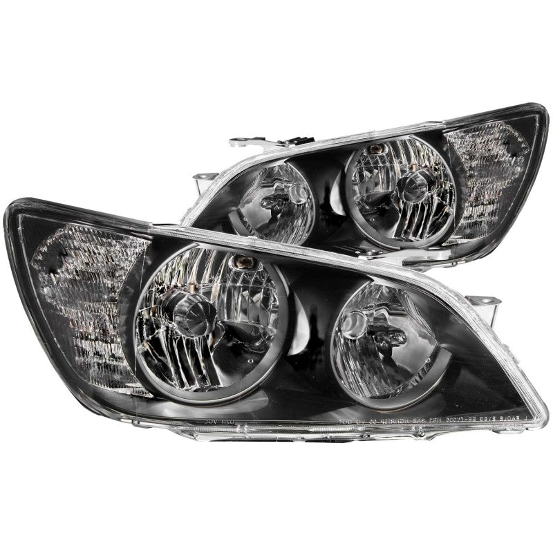 ANZO 01-05 Lexus IS300 Crystal Headlights Black - Burkken Auto Parts