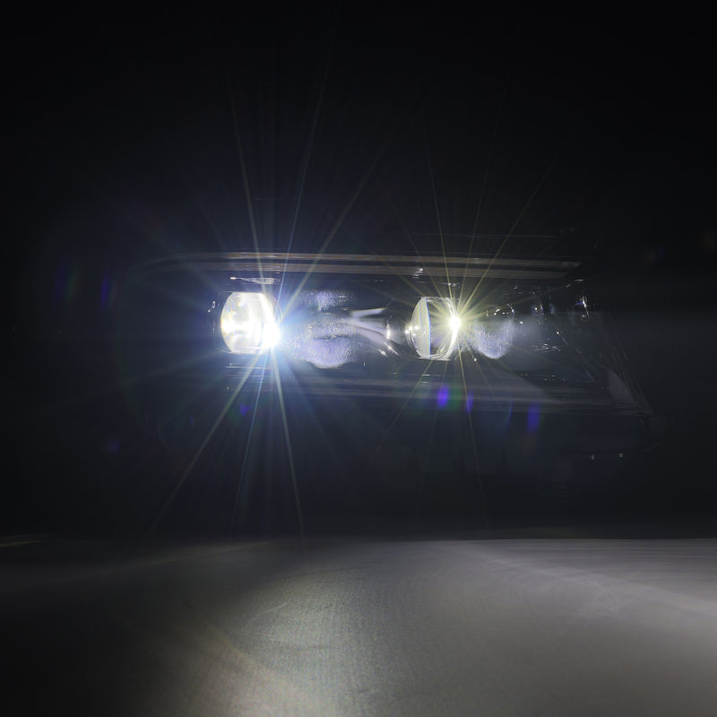 AlphaRex 15-23 Dodge Charger LUXX LED Proj Headlights Alpha-Black w/Actv Light & Seq.Sig / SB DRL - Burkken Auto Parts