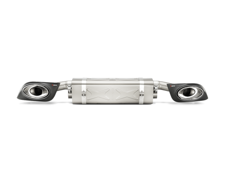 Akrapovic 14-15 Porsche 911 Turbo/Turbo S (991) Slip-On Line (Titanium) w/ Carbon Titanium Tips - Burkken Auto Parts