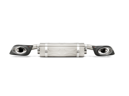 Akrapovic 14-15 Porsche 911 Turbo/Turbo S (991) Slip-On Line (Titanium) w/ Carbon Titanium Tips - Burkken Auto Parts
