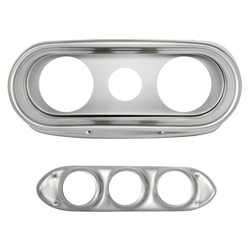Autometer 62-65 Chevy Nova (Fits 2 3-3/8in.& 4 2-1/16in. Instruments) Gauge Mount Direct Fit Silver - Burkken Auto Parts