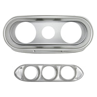 Autometer 62-65 Chevy Nova (Fits 2 3-3/8in.& 4 2-1/16in. Instruments) Gauge Mount Direct Fit Silver - Burkken Auto Parts