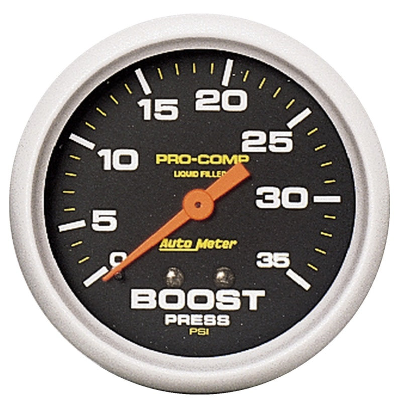 Autometer Pro-Comp 2 5/8in 0-35 PSI Liquid Filled Mech Boost Pressure Gauge - Burkken Auto Parts