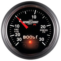 Autometer Sport-Comp II 52mm 30 IN HG / 30 PSI Electronic Boost/Vacuum Gauge - Burkken Auto Parts