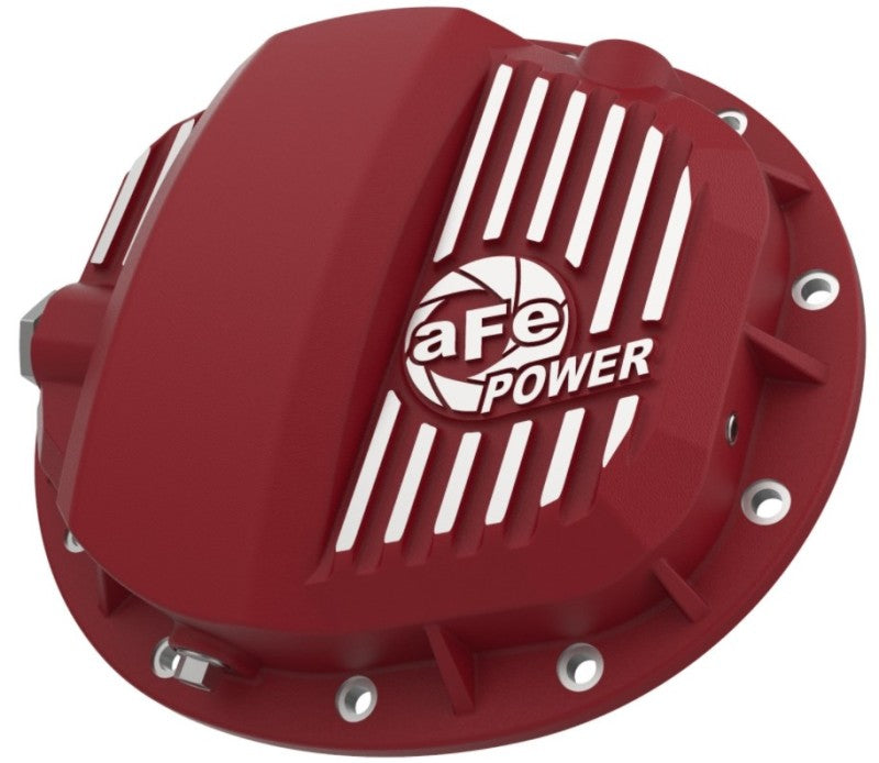 aFe Pro Series GMCH 9.5 Rear Diff Cover Red w/ Machined Fins 19-20 GM Silverado/Sierra 1500 - Burkken Auto Parts
