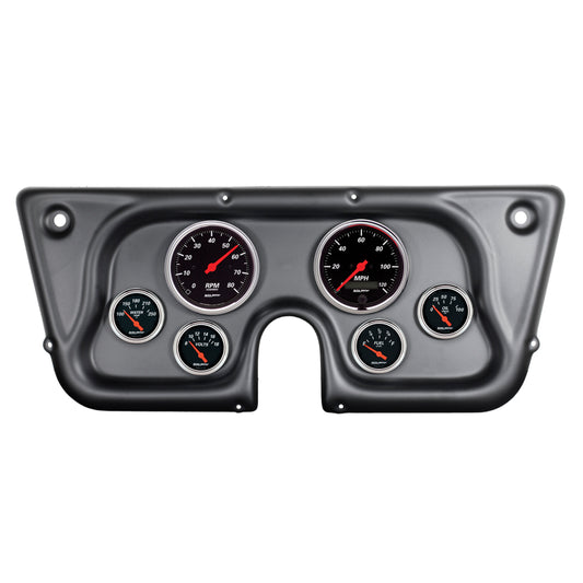 Autometer Designer Black 67-72 Chevy Truck C/K/K5/Suburban Dash Kit 6pc Tach/MPH/Fuel/Oil/WTMP/Volt - Burkken Auto Parts