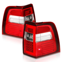ANZO 07-17 For Expedition LED Taillights w/ Light Bar Chrome Housing Red/Clear Lens - Burkken Auto Parts