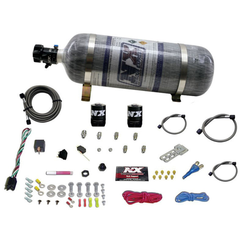 Nitrous Express Shark SHO 400 HP Single Nozzle Nitrous Kit w/Composite Bottle - Burkken Auto Parts