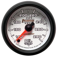 Autometer Phantom II 52mm Full Sweep Electronic 140-280 Deg F Oil Temperature Gauge - Burkken Auto Parts