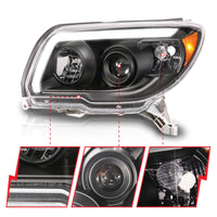 ANZO 06-09 Toyota 4 Runner Projector Headlights Plank Style - Black - Burkken Auto Parts