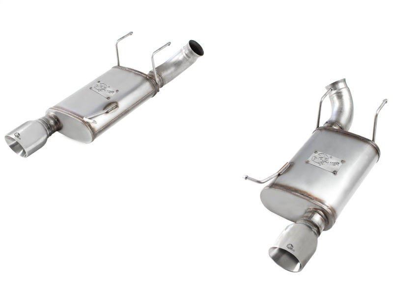 aFe MACHForce XP Exhaust 11-14 Ford Mustang GT V8-5.0L 3in. SS Axle-Back w/Polished Tips - Burkken Auto Parts