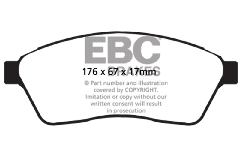 EBC 10-11 Cadillac SRX 2.8 Turbo Greenstuff Front Brake Pads - Burkken Auto Parts