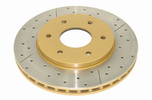 DBA 04-07 Infiniti QX56 Front Street Series Drilled & Slotted Rotor w/Gold Hat