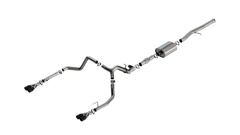 Borla 2024 Chevy Silverado 1500 6.2L V8 ATAK Catback Exhaust w/ Simulator - Black Chrome - Burkken Auto Parts