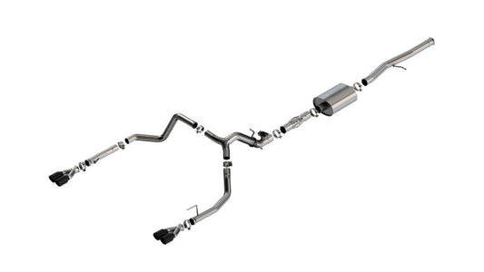 Borla 2024 Chevy Silverado 1500 6.2L V8 ATAK Catback Exhaust w/ Simulator - Black Chrome - Burkken Auto Parts