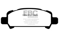 EBC 02-06 Subaru Baja 2.5 Redstuff Rear Brake Pads - Burkken Auto Parts