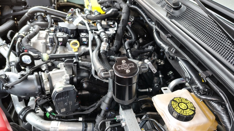 J&L 2025 Ford Bronco 2.3L/ 23-25 Ford Ranger 2.3L Separator 3.0 PCV Side - Black Anodized - Burkken Auto Parts