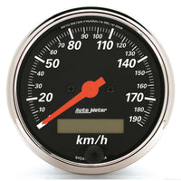 Autometer 3-1/8in Electric 0-190km/h Double Chrome Bezel Speedometer Gauge - Burkken Auto Parts