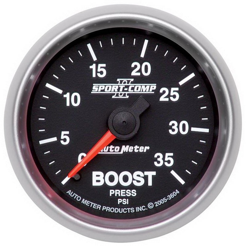 Autometer Sport-Comp II Mechanical 52mm 0-35 PSI Boost Gauge - Burkken Auto Parts