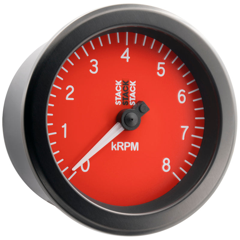Autometer Stack Sport 88mm 0-8K RPM Tachometer - Red - Burkken Auto Parts