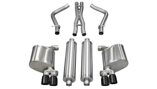 Corsa 2011-2014 Dodge Charger R/T 5.7L V8 Black Xtreme Cat-Back Exhaust - Burkken Auto Parts