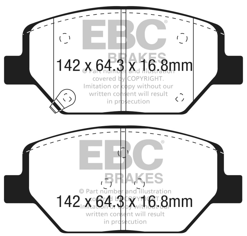 EBC 2016+ Buick Envision 2.0L Turbo Greenstuff Front Brake Pads - Burkken Auto Parts