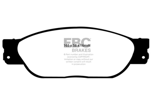 EBC 03-06 Jaguar XJ8 4.2 VP Redstuff Front Brake Pads - Burkken Auto Parts