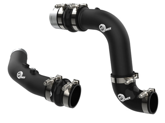 aFe 23-24 Ford F250/F350 Super Duty V8-6.7L BladeRunner 3 In. Aluminum Hot and Cold Charge Pipe- BLK - Burkken Auto Parts